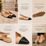 Ballerines Slingback Bicolores – Élégance Chic et Intemporelle