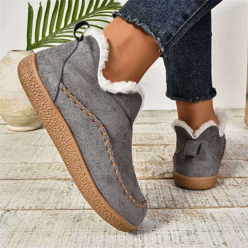 Bottines d’Hiver Femme en Suédine – Chaudes, Confortables et Élégantes