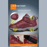 Bottines d’Hiver Hautes avec Doublure Coton Velours et Semelle Antidérapante pour Femmes et Hommes