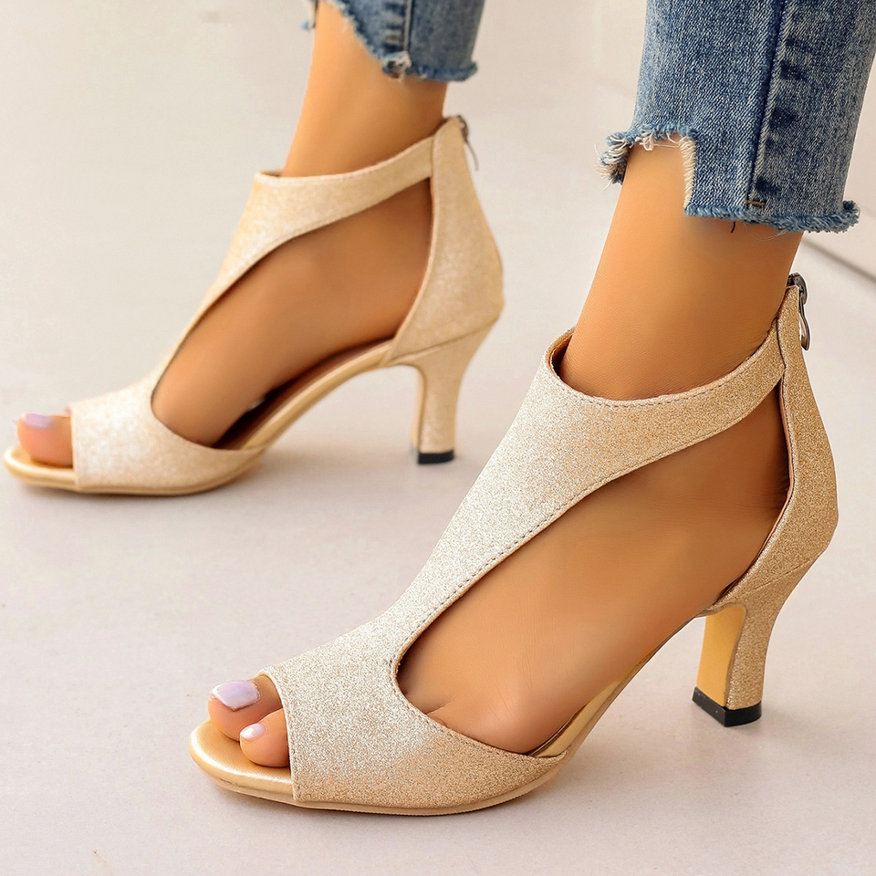 Sandales à Talons Hauts Peep Toe pour Femme