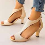 Sandales à Talons Hauts Peep Toe pour Femme