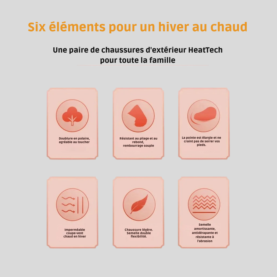 Bottines d’Hiver Hautes avec Doublure Coton Velours et Semelle Antidérapante pour Femmes et Hommes