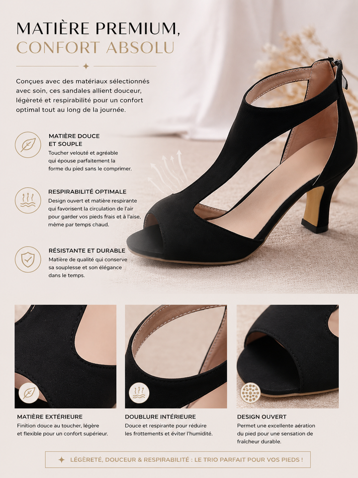 Sandales à Talons Hauts Peep Toe pour Femme