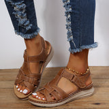 Sandales compensées vintage pour femmes