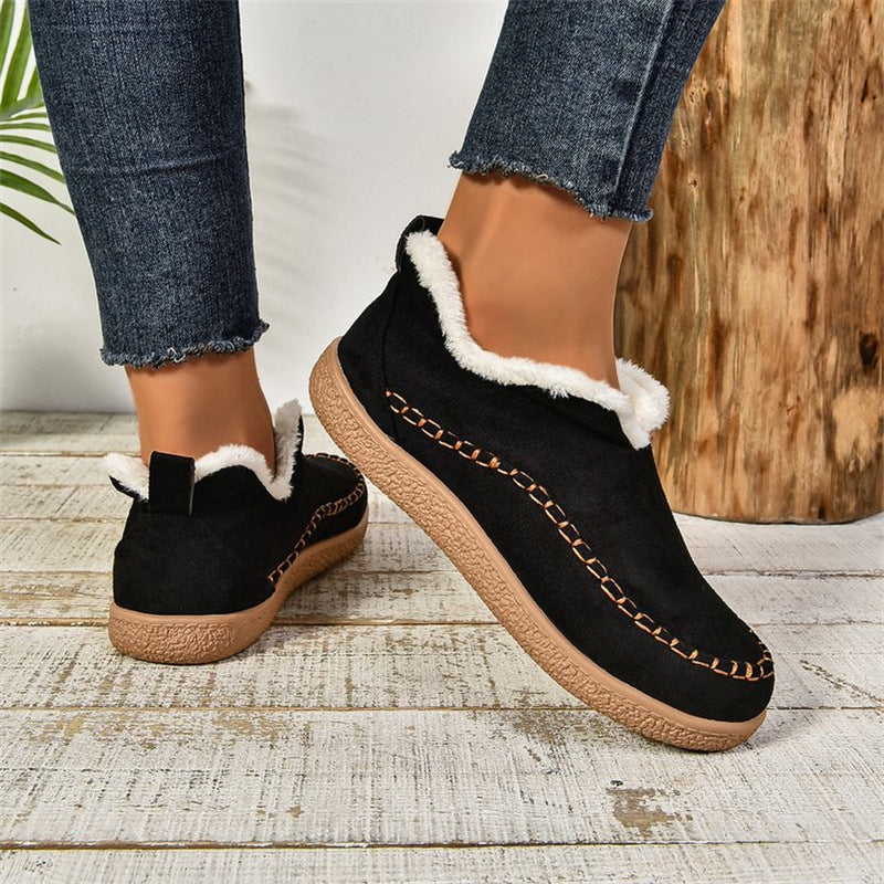 Bottines d’Hiver Femme en Suédine – Chaudes, Confortables et Élégantes