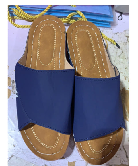 Sandales d'été à talon compensé, semelle épaisse, style romain