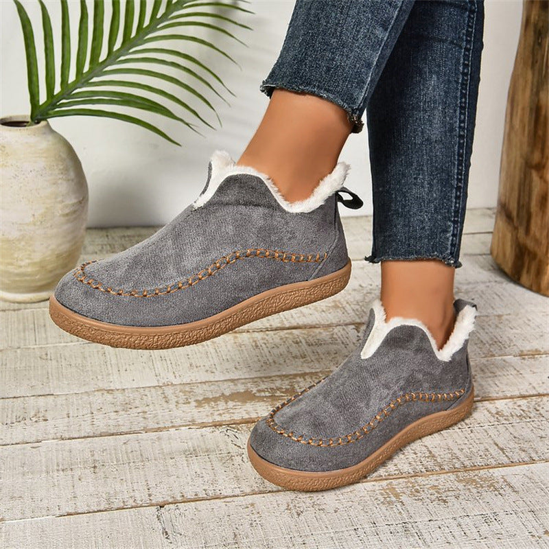 Bottines d’Hiver Femme en Suédine – Chaudes, Confortables et Élégantes
