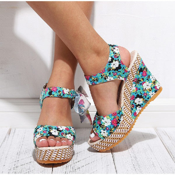 Sandales à talons hauts de style bohème