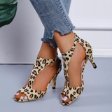Sandales à Talons Hauts Peep Toe pour Femme