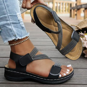 Sandales de sport légères pour femmes : confortables et élastiques avec velcro