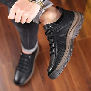 Chaussures de ville en coton à bout rond pour hommes