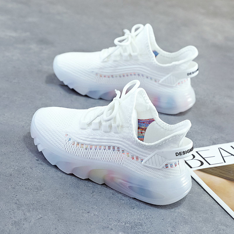 Baskets de course respirantes en maille tissée, style décontracté