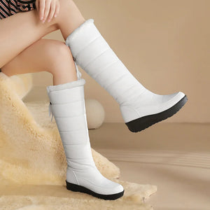 Bottes de neige imperméables à semelle épaisse