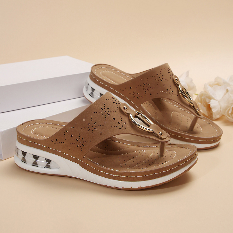 sandales à coussin d'air style tongs pour femmes