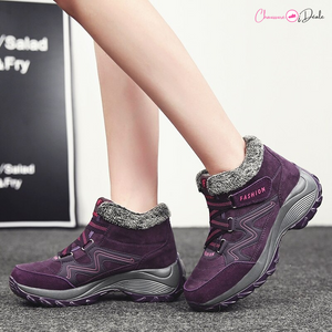 Bottines d'hiver en peluche chaudes pour femmes