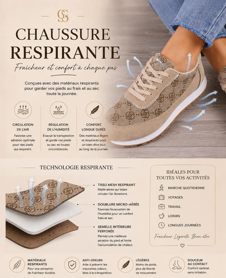 Sneakers Chic à Motif Monogramme