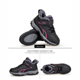 Bottines d’Hiver Hautes avec Doublure Coton Velours et Semelle Antidérapante pour Femmes et Hommes