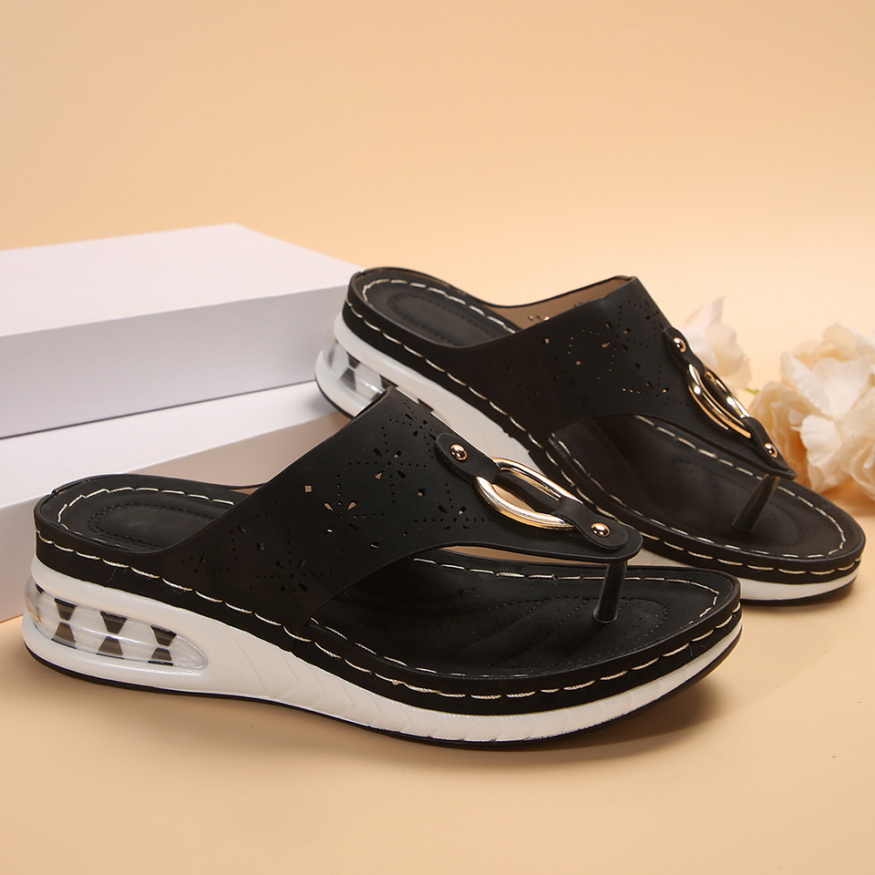 sandales à coussin d'air style tongs pour femmes