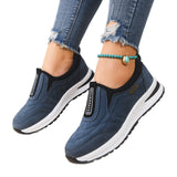 Chaussures de course confortables à enfiler pour femmes, style décontracté.