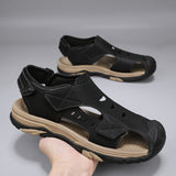 Sandales de plage en cuir respirant pour hommes