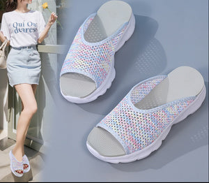 Sandales à semelle souple pour femme – Slip-on en maille