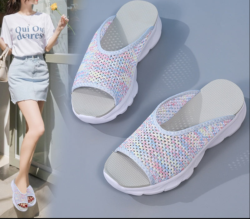 Baskets à semelle souple pour femme – Slip-on en maille ✅