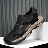 Sandales de plage en cuir respirant pour hommes