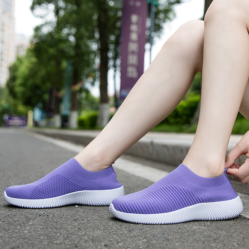 Nouvelles chaussettes de sport tendance, chaussures décontractées en maille respirante