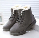 Bottines d'hiver à lacets pour femmes