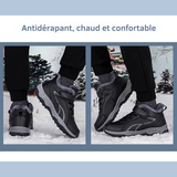 Bottines d’Hiver Hautes avec Doublure Coton Velours et Semelle Antidérapante pour Femmes et Hommes