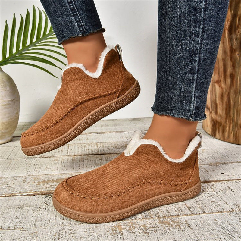 Bottines d’Hiver Femme en Suédine – Chaudes, Confortables et Élégantes