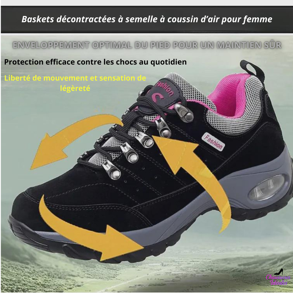 Baskets décontractées à semelle à coussin d’air pour femme