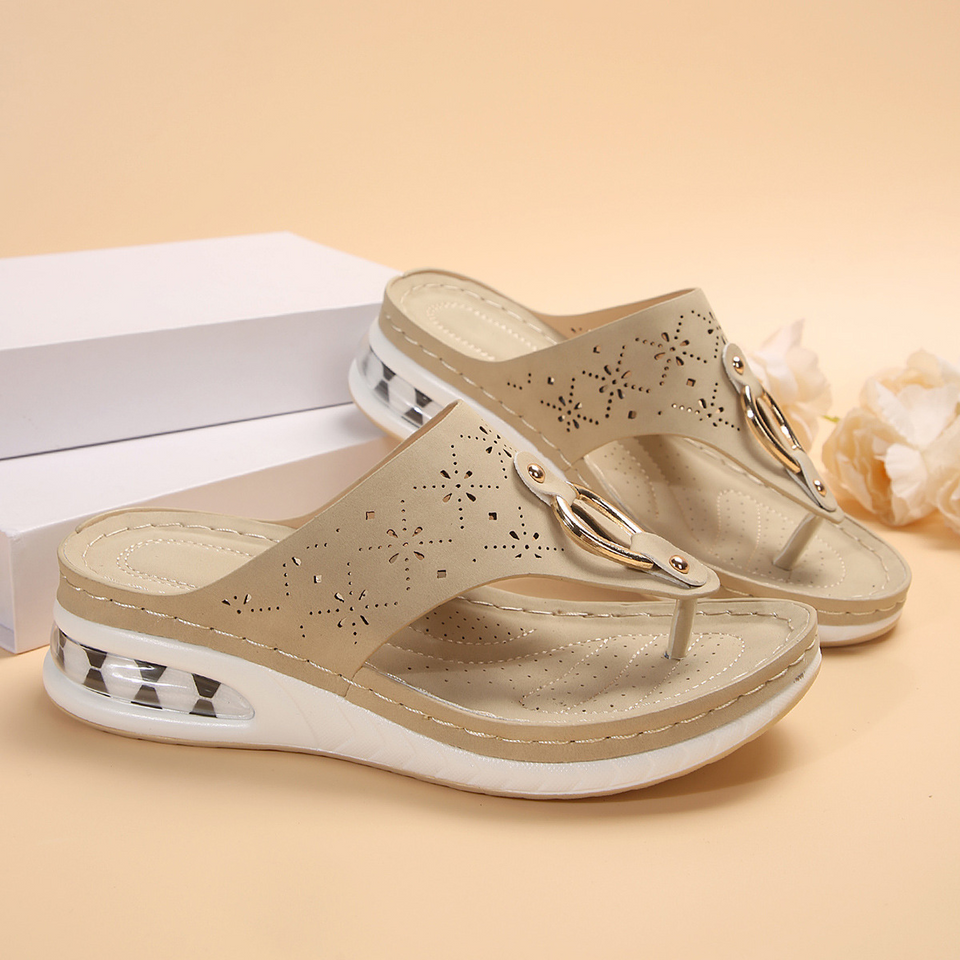 sandales à coussin d'air style tongs pour femmes