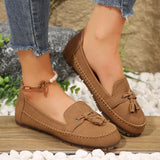 Mocassins à bout rond pour femme, antidérapants, souples et confortables