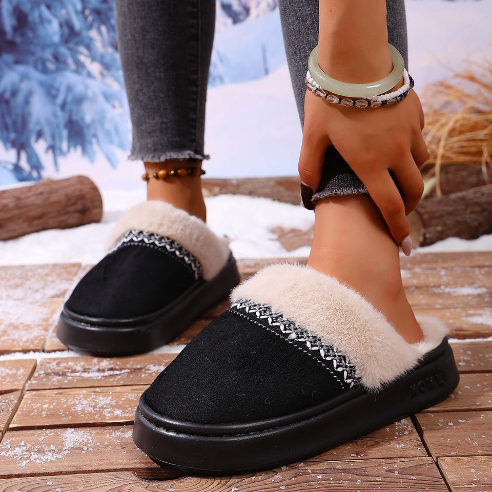 Chaussures en coton polyvalentes pour couples en hiver