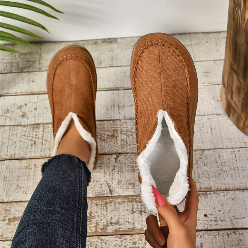 Bottines d’Hiver Femme en Suédine – Chaudes, Confortables et Élégantes