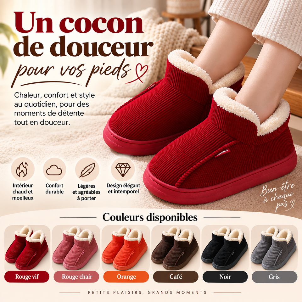 Chaussons Douillets Ultra-Chauds pour Homme & Femme – Confort Hivernal Absolu