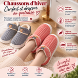 Chaussons Fourrés pour Homme & Femme – Semelle Épaisse, Chaleur & Confort