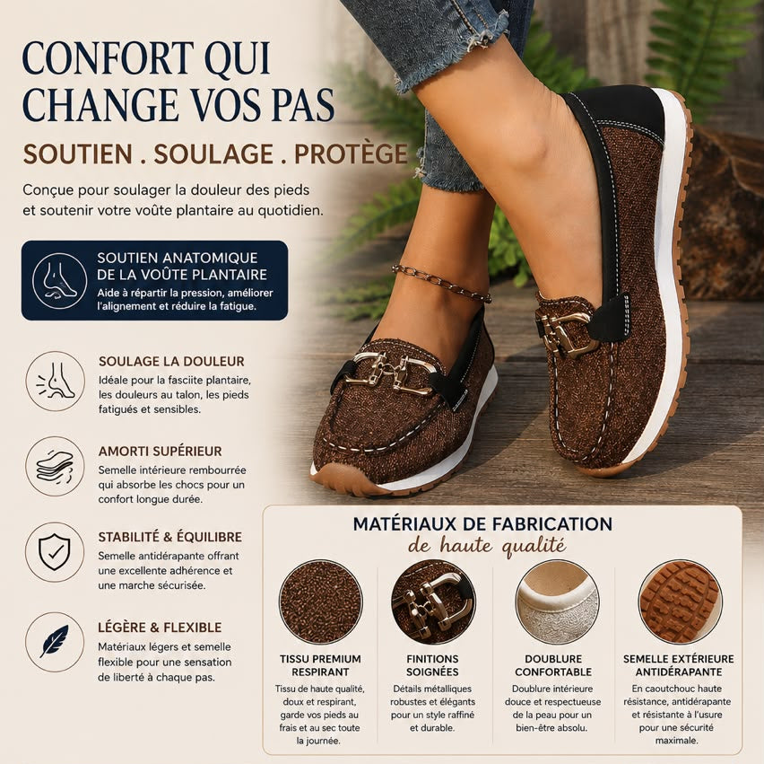 Chaussures Femme Printemps Grande Taille à Boucle Chaînée – Modèle Slingback