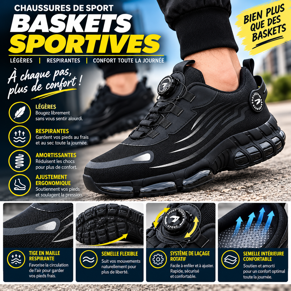 Chaussures Homme Confort Pro – Légères, Aérées & Prêtes pour Toute la Journée