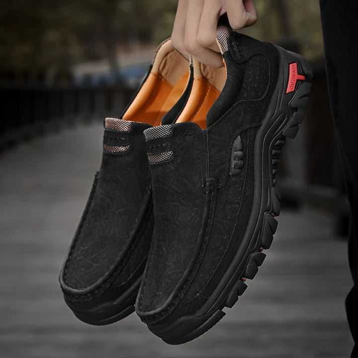 Chaussures Homme Premium en Cuir Nubuck à Semelle Épaisse