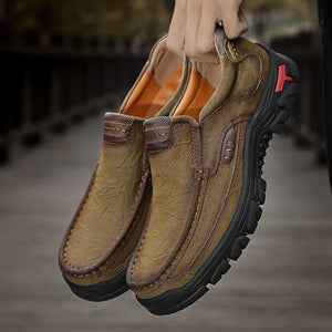 Chaussures Homme Premium en Cuir Nubuck à Semelle Épaisse