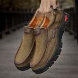 Chaussures Homme Premium en Cuir Nubuck à Semelle Épaisse