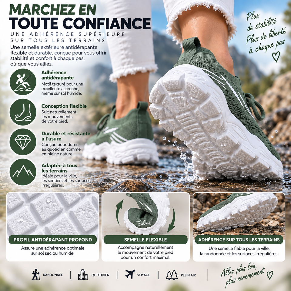 Chaussures de sport décontractées pour femme, élégantes, légères et à semelle souple