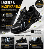 Chaussures de travail homme, résistantes aux chocs et aux perforations