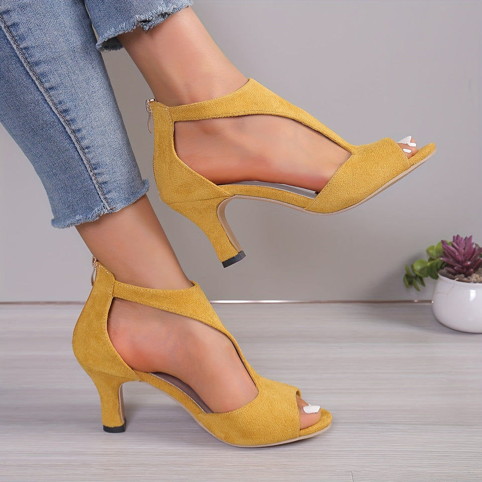 Sandales à Talons Hauts Peep Toe pour Femme