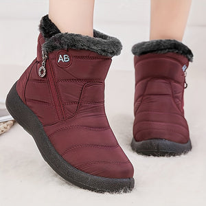 bottines d'hiver avec doublure en fausse fourrure
