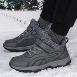 Bottines d’Hiver Hautes avec Doublure Coton Velours et Semelle Antidérapante pour Femmes et Hommes