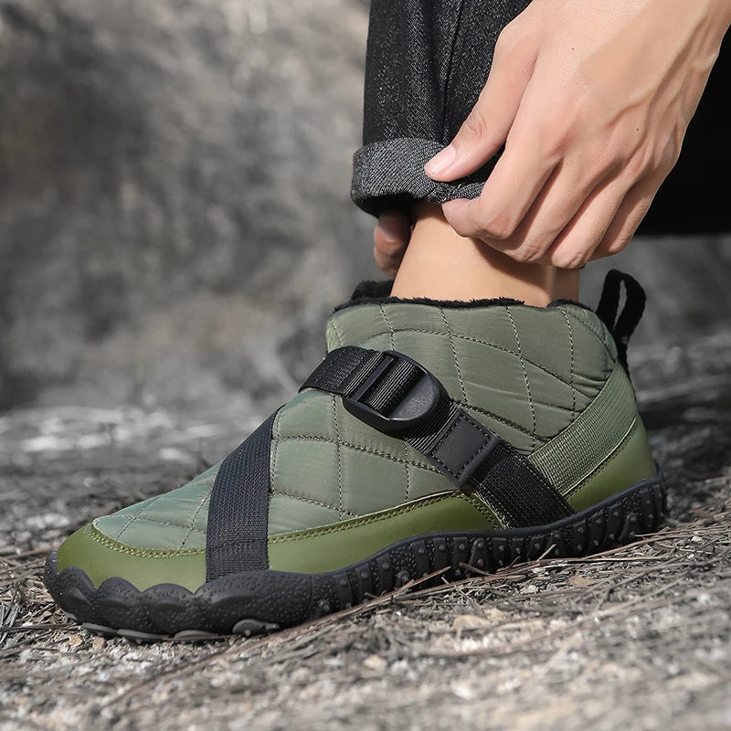 Bottes chaudes pour homme en cuir suédé – style britannique