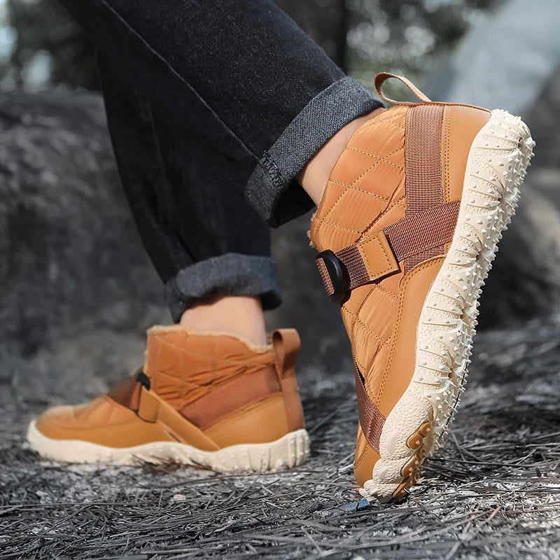 Bottes chaudes pour homme en cuir suédé – style britannique